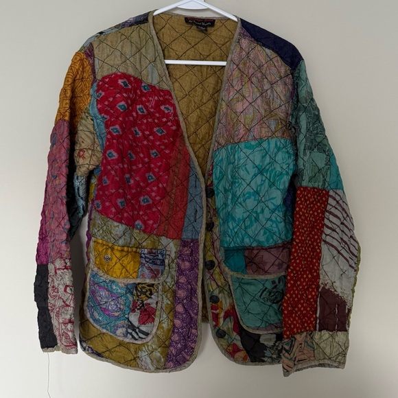 Sacred Threads Colorful Patchwork Jacket - Picture 1 of 14